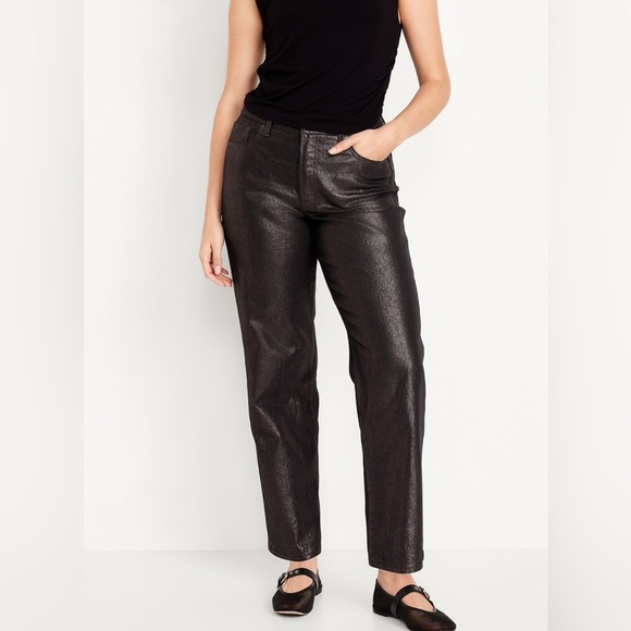 NWT Shimmering Black Women's Jeans, Loose fit - Picture 3 of 4